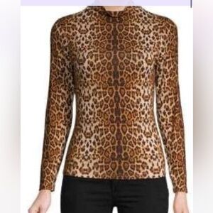 Leopard Print Long Sleeve Top by Cliche